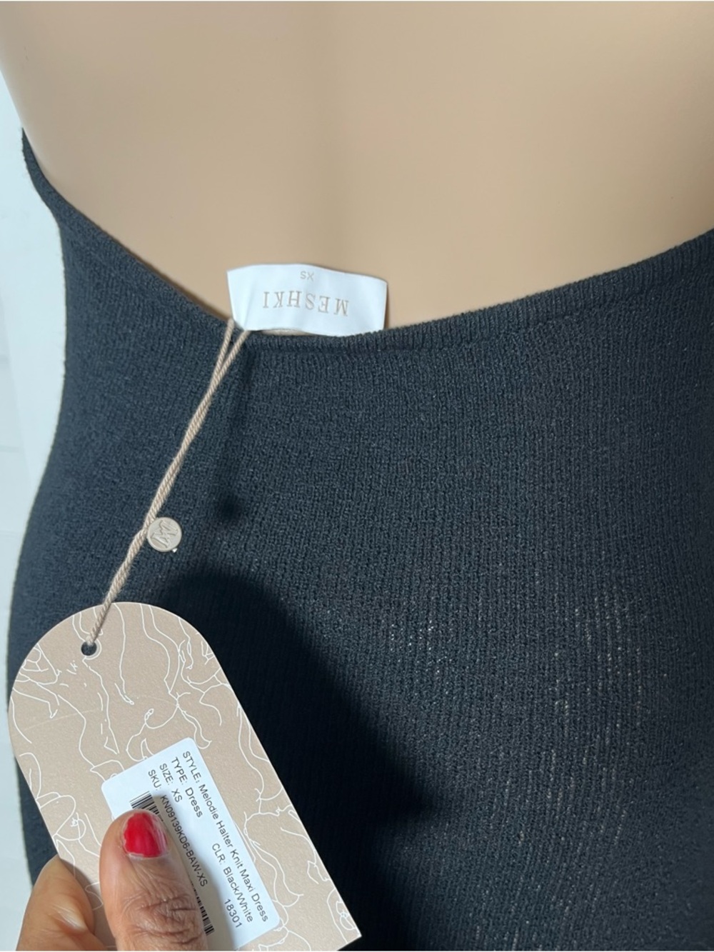 Meshki Black Halter Maxi Dress - Picture 7 of 16